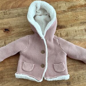 Carter's Pink Knit Jacket with White Lining